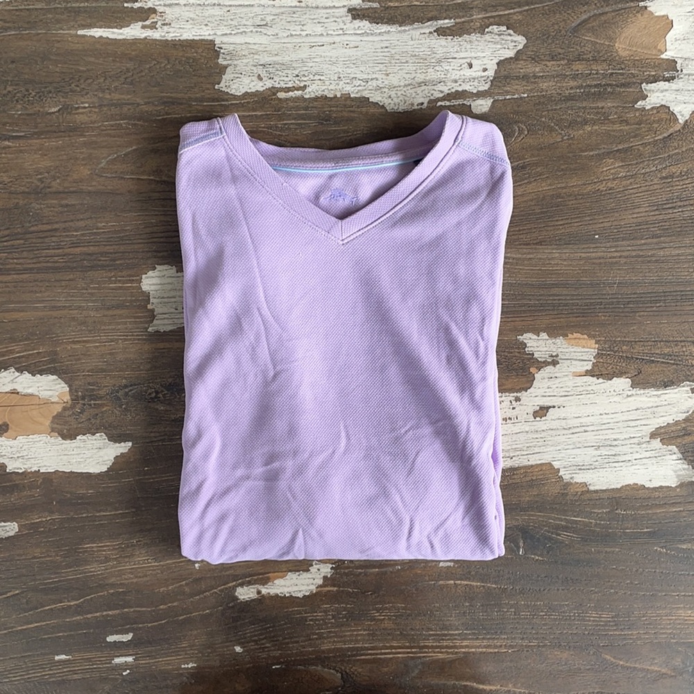 Reel Legends Men’s Large V-Neck Short Sleeve Purple T-Shirt